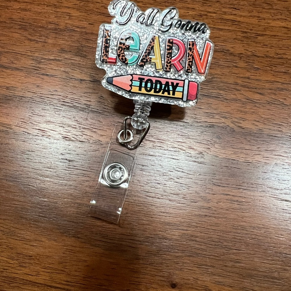 Colorful Teacher Badge Reel